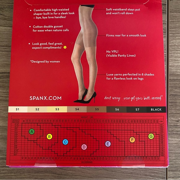 New SPANX Sheers high waisted pantyhose A S4 - Picture 2 of 4